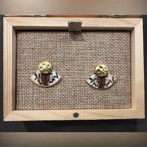 BRACKISH Quail Feather Earrings